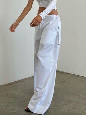 Local European White Multi Pocket Pant